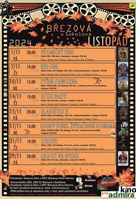 Kino program LISTOPAD